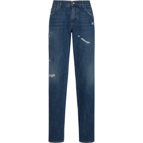Slim-Fit Jeans Upgrade Collection , male, Sizes: 2XL, 4XL, 3XL, XL, L - Dolce & Gabbana - Modalova