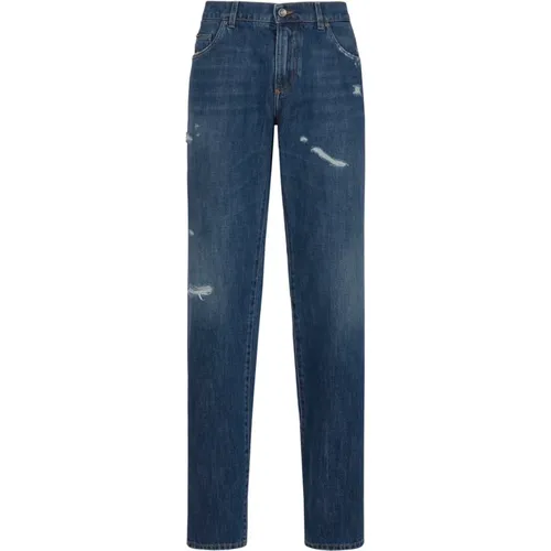 Slim-Fit Jeans Upgrade Collection , male, Sizes: L - Dolce & Gabbana - Modalova