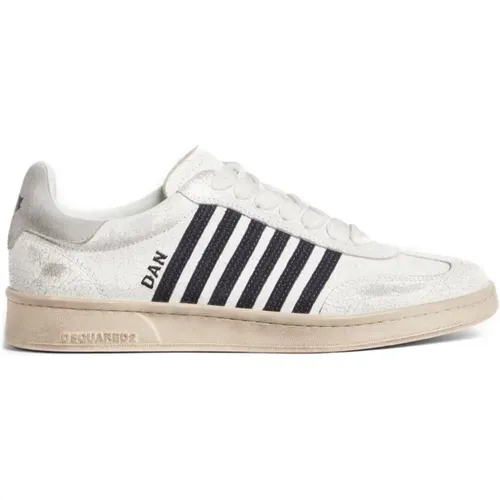 Weiße Sneakers Multi-Panel Design , Herren, Größe: 40 EU - Dsquared2 - Modalova