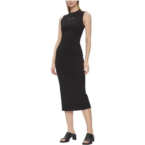 Classic Midi Dress for Women , female, Sizes: XS, M, L, S - Tommy Jeans - Modalova