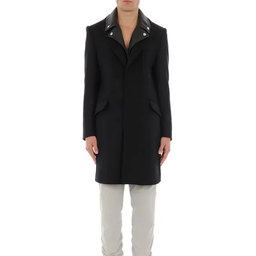 Single-Breasted Coat for Men , male, Sizes: S, M - Moschino - Modalova