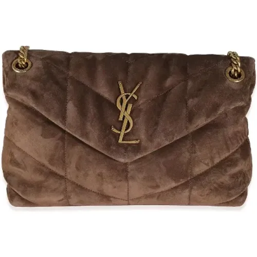 Pre-owned Suede shoulder-bags , female, Sizes: ONE SIZE - Yves Saint Laurent Vintage - Modalova