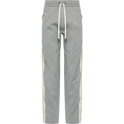 Grey Jersey Trousers Elasticated Waistband , male, Sizes: L - Moncler - Modalova