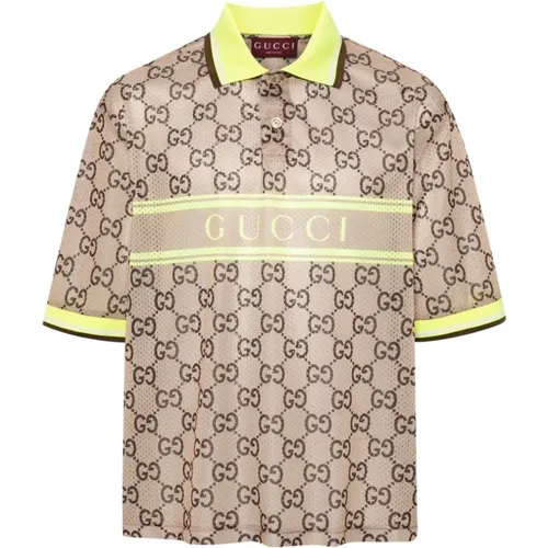 Perforated GG Supreme Polo Shirt , male, Sizes: L - Gucci - Modalova