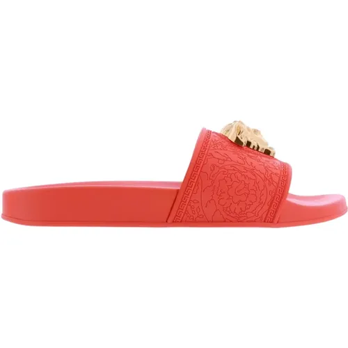Womens Pool Slide Sandals , female, Sizes: 5 UK, 8 UK, 3 UK, 7 UK - Versace - Modalova