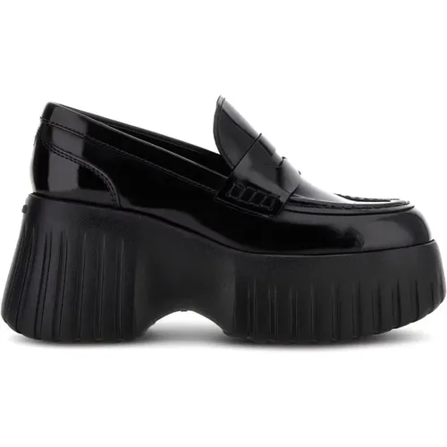 Patent Leather Slip-On Shoes , female, Sizes: 3 UK, 6 1/2 UK, 3 1/2 UK, 4 UK, 5 1/2 UK, 4 1/2 UK, 6 UK, 5 UK, 7 UK - Hogan - Modalova