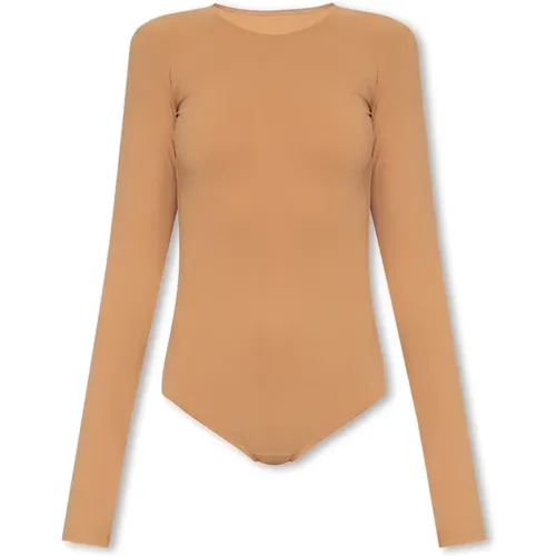 Bodysuit mit langen Ärmeln , Damen, Größe: L - MM6 Maison Margiela - Modalova