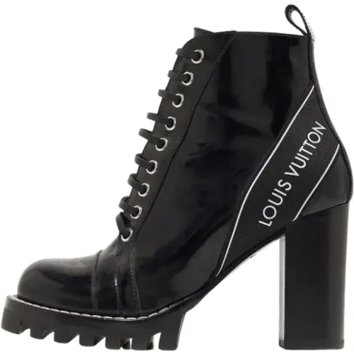 Pre-owned Leather boots , female, Sizes: 4 1/2 UK - Louis Vuitton Vintage - Modalova