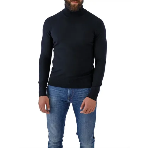 Blaue Wollpullover für Herren , Herren, Größe: 2XL - Gran Sasso - Modalova