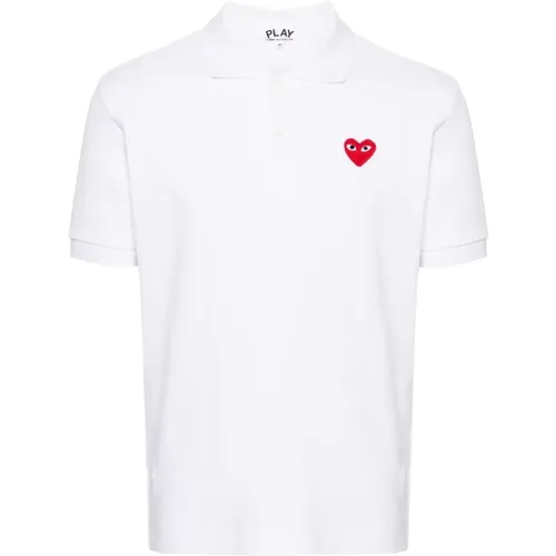 Heart Patch Polo Shirt , female, Sizes: M, L, XL, S - Comme des Garçons - Modalova