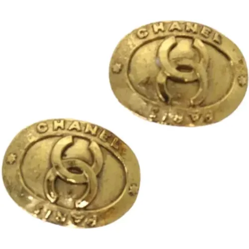 Pre-owned Metal earrings , female, Sizes: ONE SIZE - Chanel Vintage - Modalova