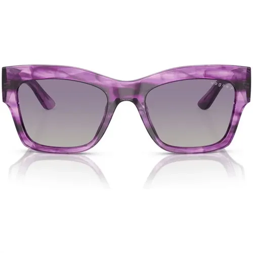 Stylish Sunglasses in Violet Havana , female, Sizes: 54 MM - Vogue - Modalova