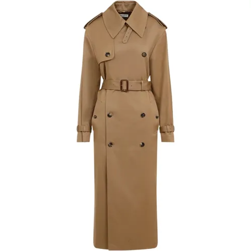 Neutral Trench Coat Aw24 , female, Sizes: M - Saint Laurent - Modalova