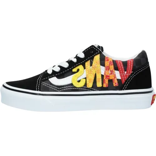 Schwarze Wildleder Leinwand Skateschuhe - Vans - Modalova