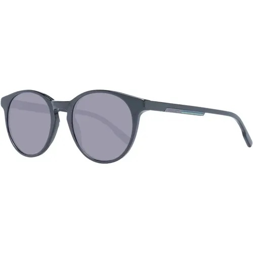 Schwarze Herren Sonnenbrille Runde Blaue Gläser - Hackett - Modalova