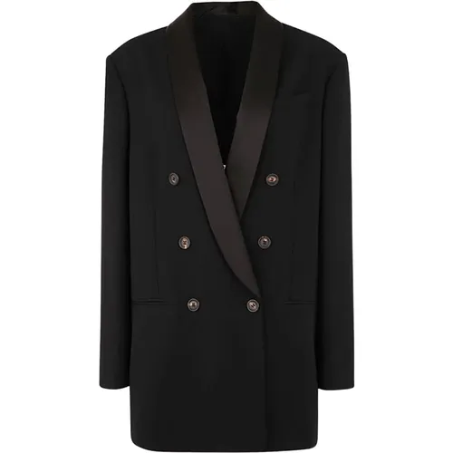 Double-Breasted Jacket , female, Sizes: XL - BRUNELLO CUCINELLI - Modalova