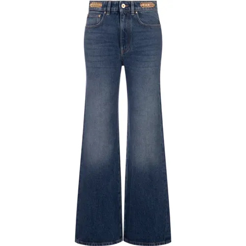 Baggy Jeans with Gold Detailing , female, Sizes: W27, W25, W26 - Paco Rabanne - Modalova