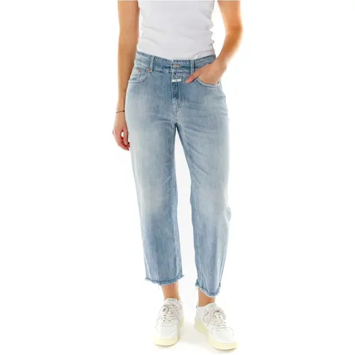 Milo Cropped Straight Fit Mid Waist Jeans - closed - Modalova