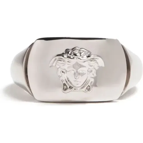 Metal Ring , male, Sizes: 62 MM, 60 MM - Versace - Modalova