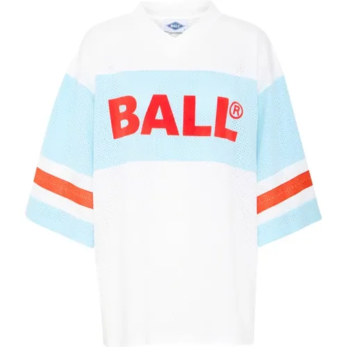 Mesh Tee Bluse mit Cool Design Ball - Ball - Modalova