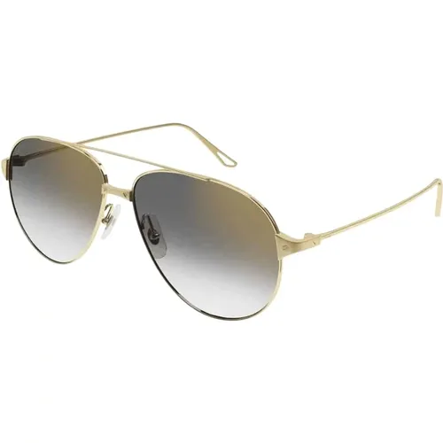 Gold Grey Sunglasses Ct0298S , unisex, Sizes: 59 MM - Cartier - Modalova