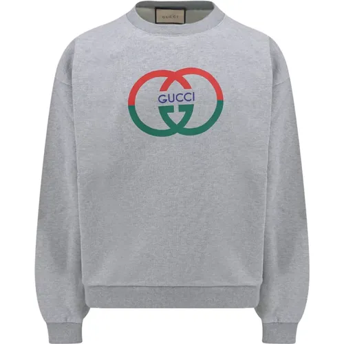 Logo Baumwoll-Sweatshirt , Herren, Größe: L - Gucci - Modalova