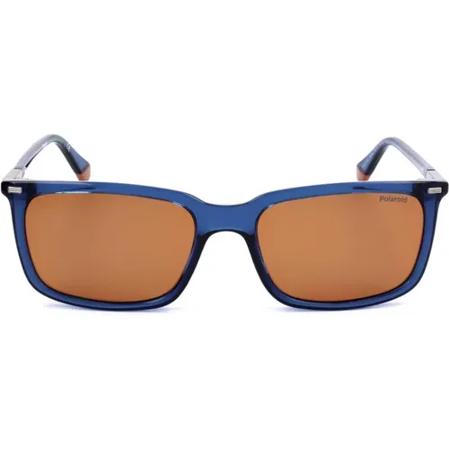 Blaue Polarisierte Kunststoff-Sonnenbrille für Männer - Polaroid - Modalova