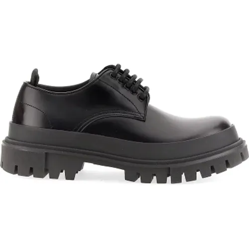 Leder-Schnürschuhe , Herren, Größe: 40 1/2 EU - Dolce & Gabbana - Modalova