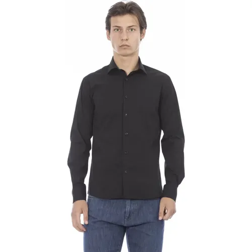 Slim Men's Shirt - Front Button Closure , male, Sizes: 4XL, L, 3XL, 2XL, XL - Baldinini - Modalova