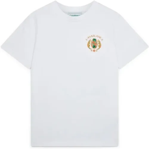 African Tennis Club Jewel T-shirt , female, Sizes: 2XL, L, XL - Casablanca - Modalova