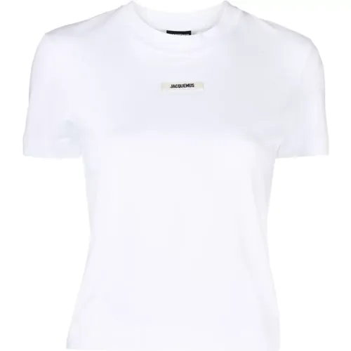 T-shirts and Polos with Logo Patch , female, Sizes: L - Jacquemus - Modalova