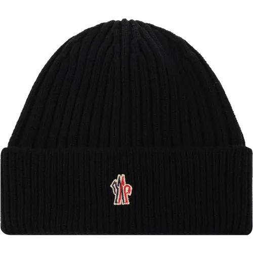 Branded beanie , male, Sizes: ONE SIZE - Moncler - Modalova