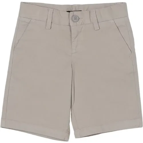 Chino Shorts mit Logo-Plakette, Baumwollmischung Gabardine Shorts - Emporio Armani - Modalova