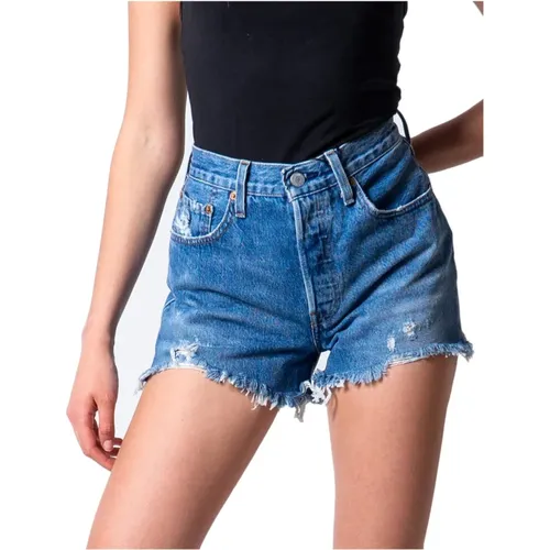 Levi's, Blaue Baumwollshorts Frühling/Sommer Frauen , Damen, Größe: W28 - Levis - Modalova