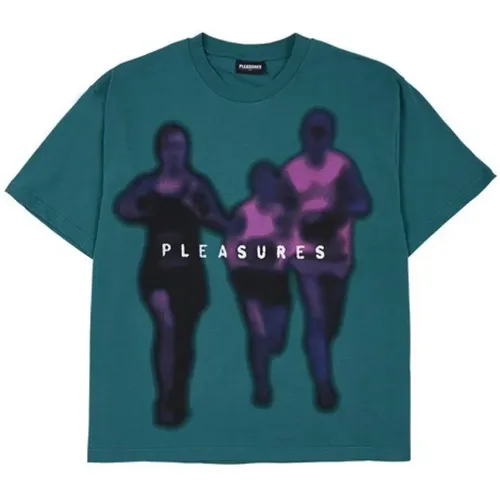 T-Shirt , Herren, Größe: S - Pleasures - Modalova