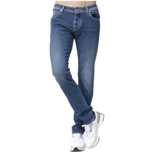 Slim Fit Blaue Jeans , Herren, Größe: W31 - Jacob Cohën - Modalova