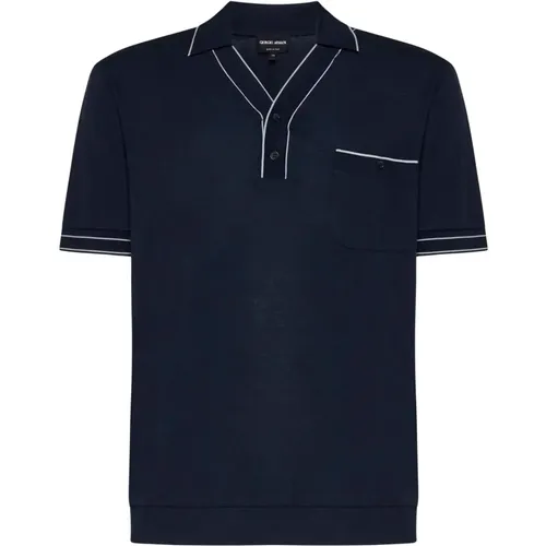 Striped Polo T-shirt , male, Sizes: 2XL, XL - Giorgio Armani - Modalova