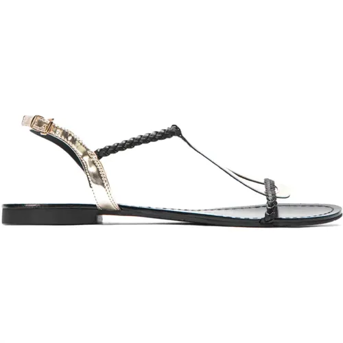 Schwarze und goldene Sandalen für Damen - Kazar - Modalova