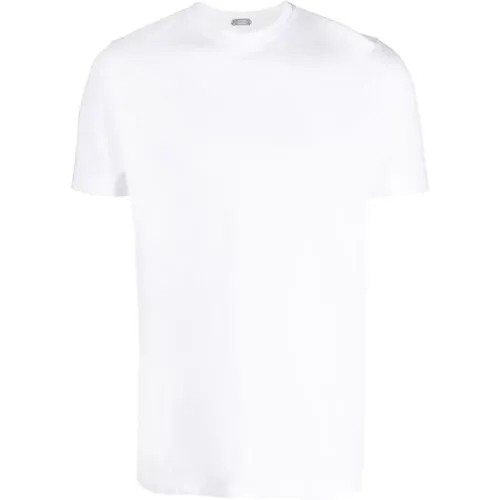 Weiße T-Shirts und Polos Ice Cotton , Herren, Größe: M - Zanone - Modalova