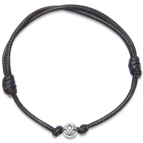 String Bracelet with Silver Bead , male, Sizes: ONE SIZE - Nialaya - Modalova