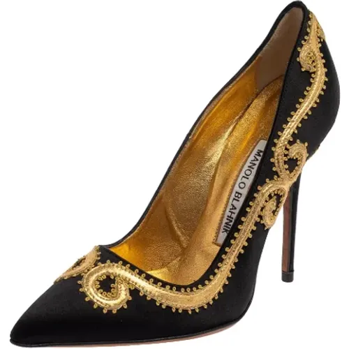 Pre-owned Satin heels , Damen, Größe: 34 1/2 EU - Manolo Blahnik Pre-owned - Modalova