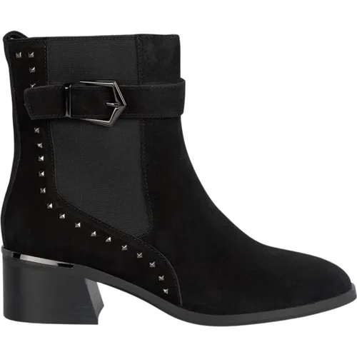 Flat ankle boot studded detail , female, Sizes: 4 UK, 8 UK, 7 UK, 2 UK, 3 UK, 6 UK, 9 UK, 5 UK - Alma en Pena - Modalova