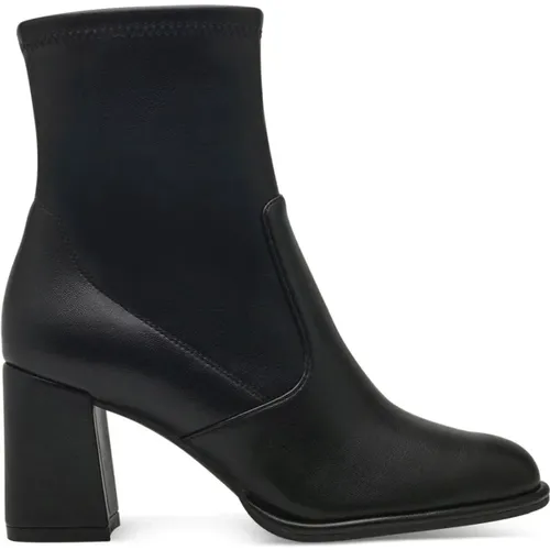 Elegante Schwarze Stiefeletten , Damen, Größe: 38 EU - tamaris - Modalova