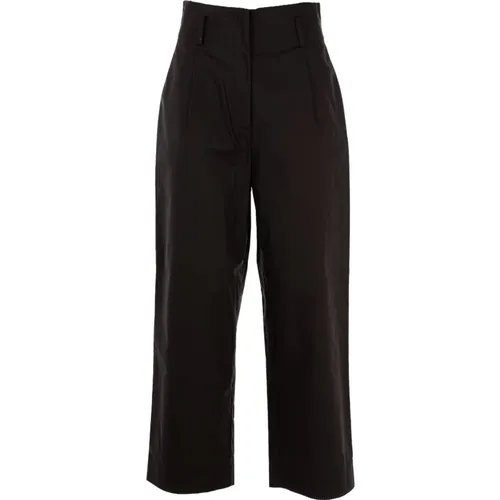 Elegant Summer Popeline Pants , female, Sizes: S - pinko - Modalova