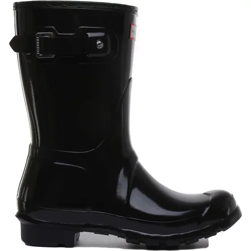 Short Gloss Rain Boot , female, Sizes: 10 UK, 7 UK, 9 UK, 4 UK, 5 UK, 3 UK, 6 UK - Hunter - Modalova