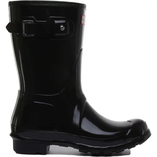 Short Gloss Rain Boot , female, Sizes: 3 UK - Hunter - Modalova