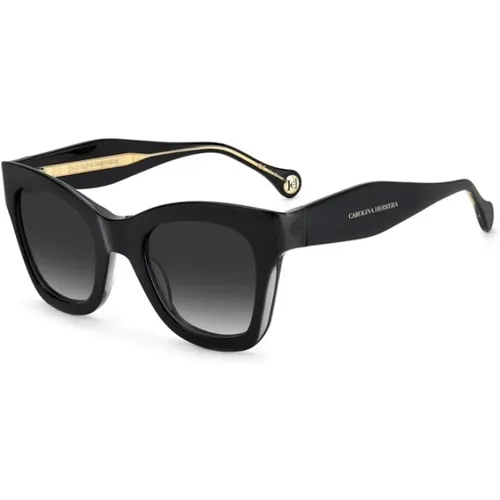 Schwarze Rahmen Stilvolle Sonnenbrille , unisex, Größe: 50 MM - Carolina Herrera - Modalova