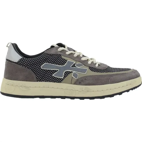 Grey Sneakers Retro Style Mesh Suede , male, Sizes: 10 UK, 9 UK, 6 UK, 7 UK, 8 UK - Premiata - Modalova