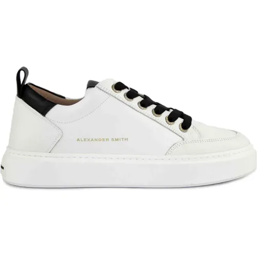 Schwarze/Weiße Stilvolle Sneaker - Alexander Smith - Modalova