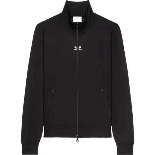 Jersey Trainingsjacke mit AC-Logo , Herren, Größe: M - Courrèges - Modalova